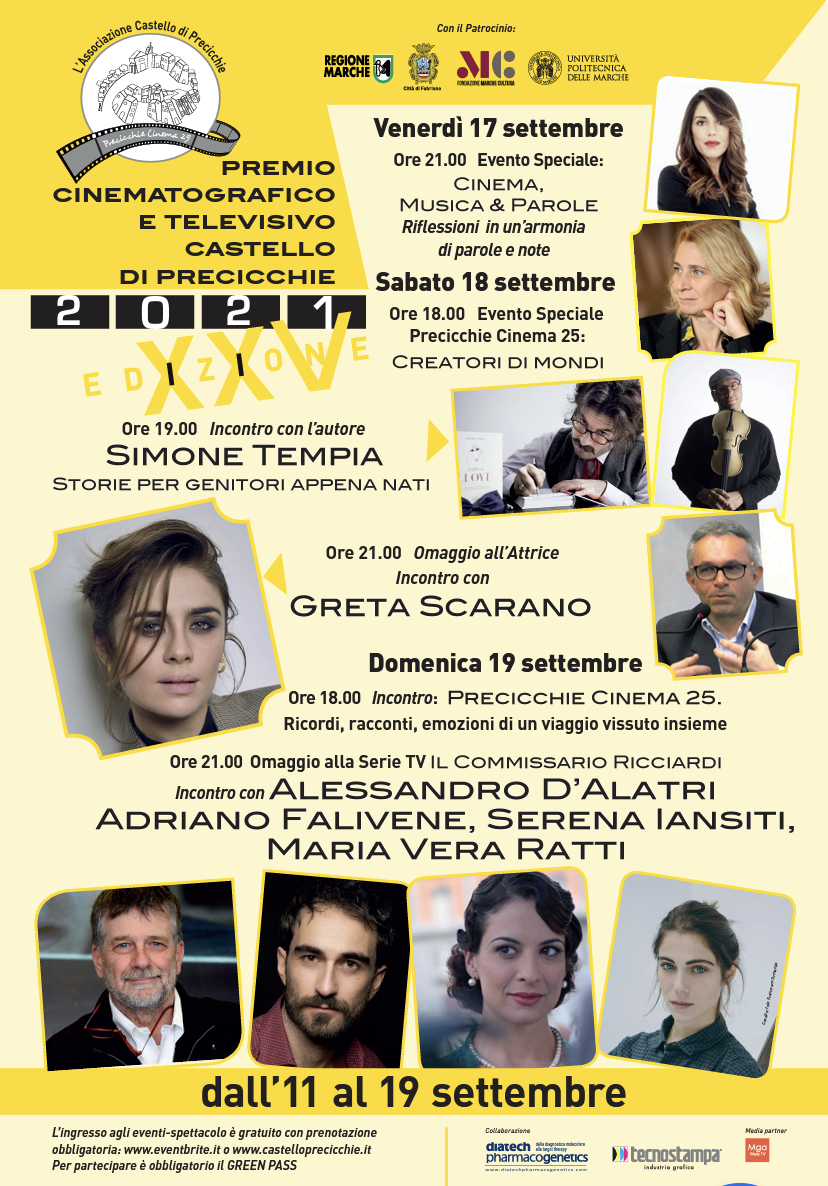 Programma XXV edizione Premio Cinematografico e Televisivo Castello di Precicchie 